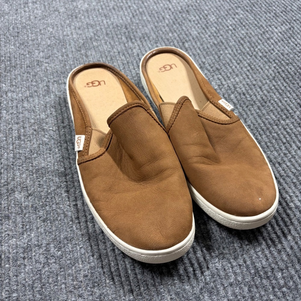 UGG Jass Leather Mule Sneakers Chestnut Brown Slip On Shoes 1098529 Womens 9
